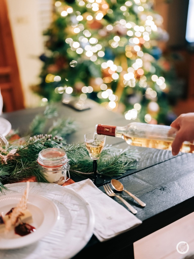 Homemade Kerstmis Thuisdiner 2026. Wijnarrangement